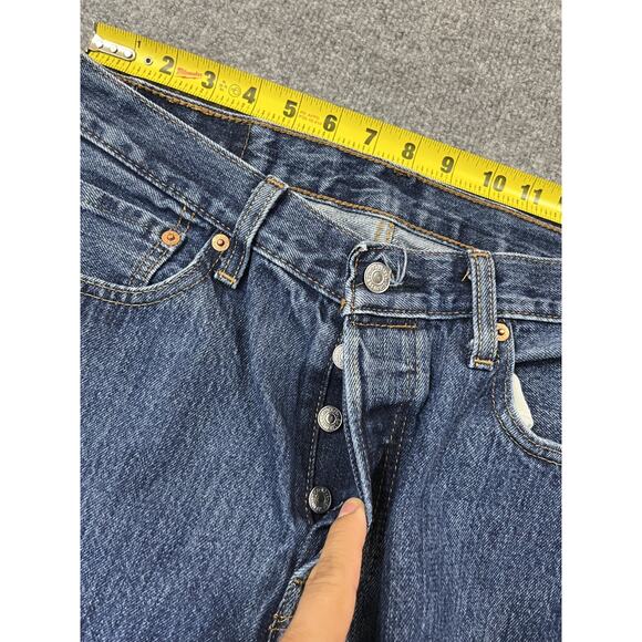 Levis 501 Jeans 30x32 Y2K 90s Grunge Button Fly USA Skater Streetwear Retro Blue - Picture 3 of 14